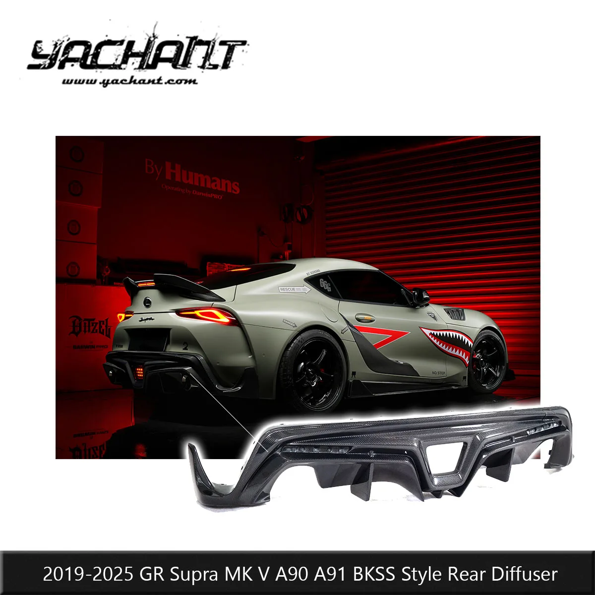 Carbon Fiber BKSS Style Rear Diffuser Fit For 2019-2025 Supra MK V A90 A91 Sculpted Rear Aero Form