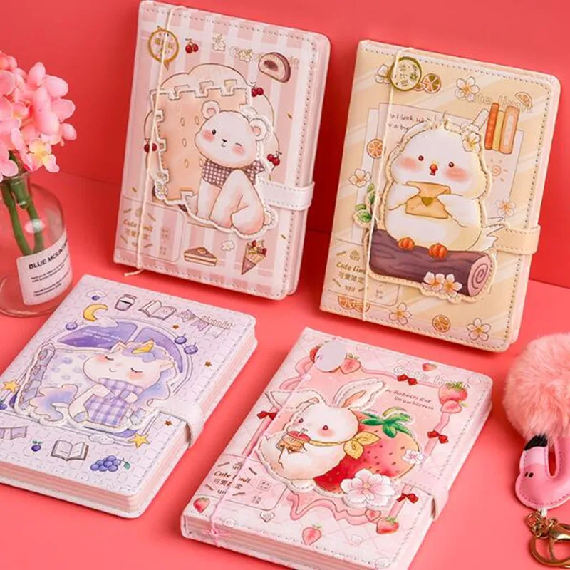 4-pz-lotto-kawaii-rabbit-bear-unicorn-notebook-cute-bird-taccuino-diario-planner-cancelleria-materiale-scolastico-all'ingrosso