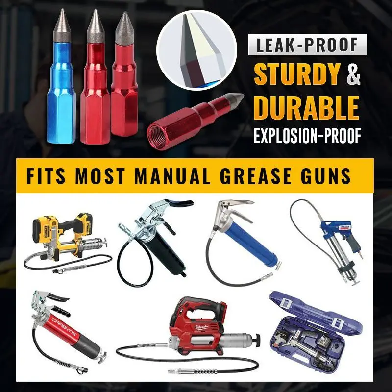 2 sztuk Heavy-duty smarownica wskazał usta smar narzędzie dozownik dysza adapter smar pistolet końcówka igłowa smar akcesoria Dropshipp