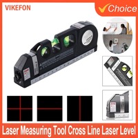 With 8FT 2.5M Standard Measure Tape and Metric Rulers Laser Level Multipurpose Line Laser Leveler Tool Cross Line Lasers