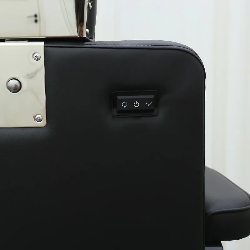 Electric Massage Hairdressing Chairs with Hydraulic Lifting  Synthetic Leather and Metal Structure
