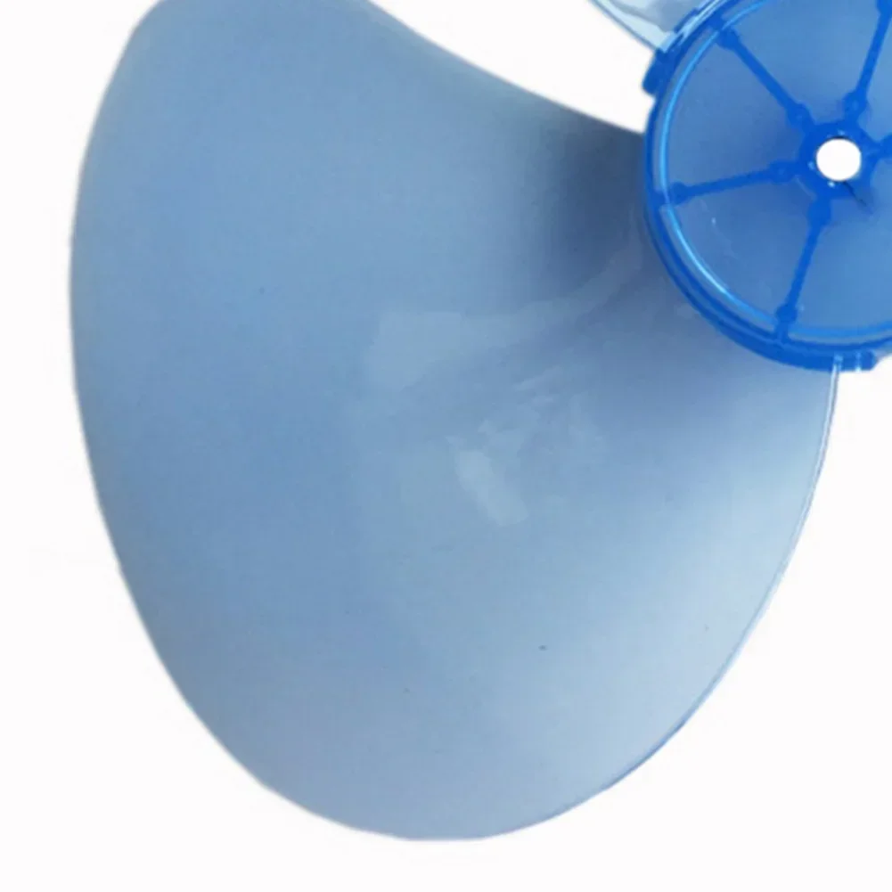 3 Leaves Fan Blade Plastic Fan Blade 8mm Diameter Central Round Hole Easy Installation Eye-catching Blue Color