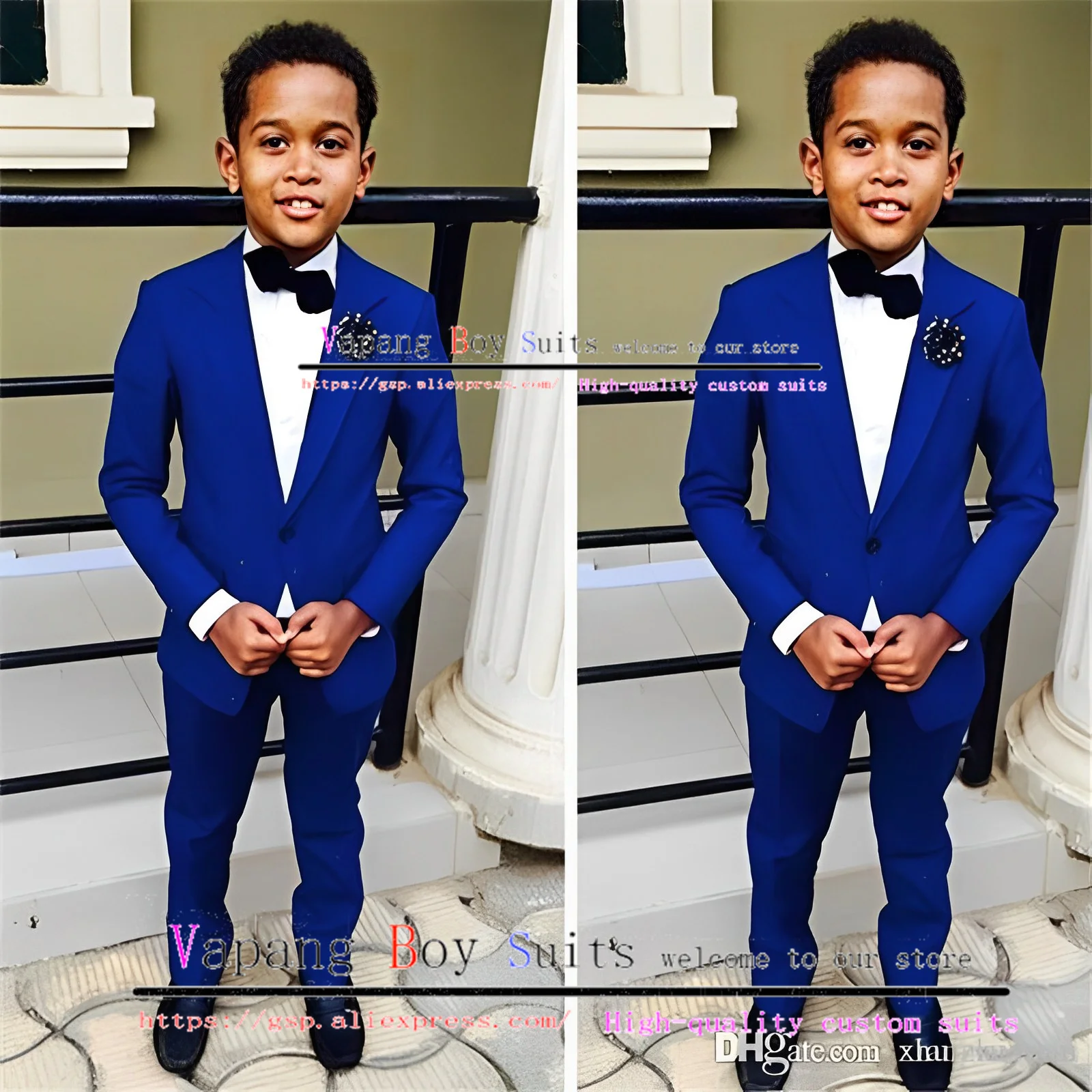 

Boys Suit Jacket Pants 2 Piece Set Royal Blue Wedding Tuxedo Formal Party Dress Kids Blazer Fashion Child תחפושת בנים 2023