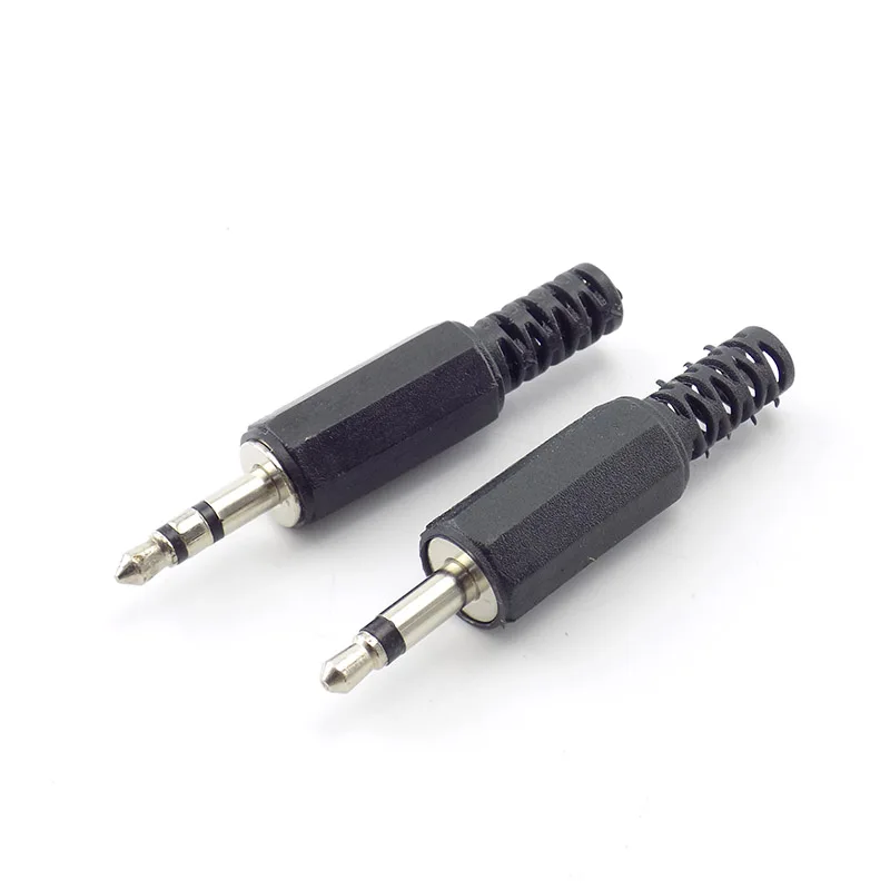 5/10pcs 3.5mm 2/3 Pole mono Audio Connectors Jack Plug Headphone Male Adapter 3.5mm jack plug Male Jack Plug Wire Terminals E4