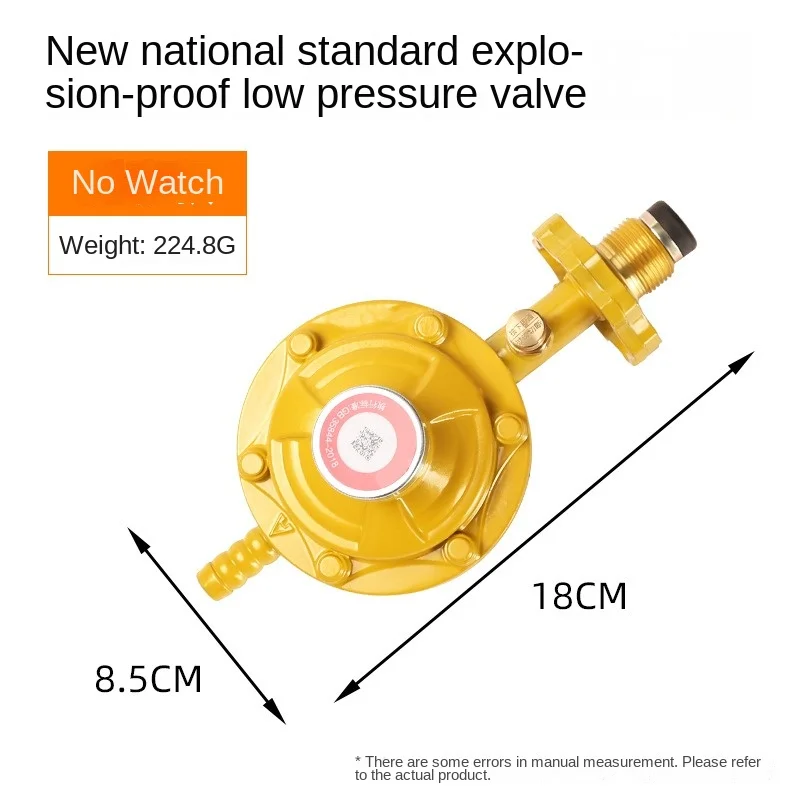 Regulator gazu propanu z/bez manometr ciśnienia wskaźnik poziomu do kuchenek do grilla hydraulik zawór redukcyjny stół