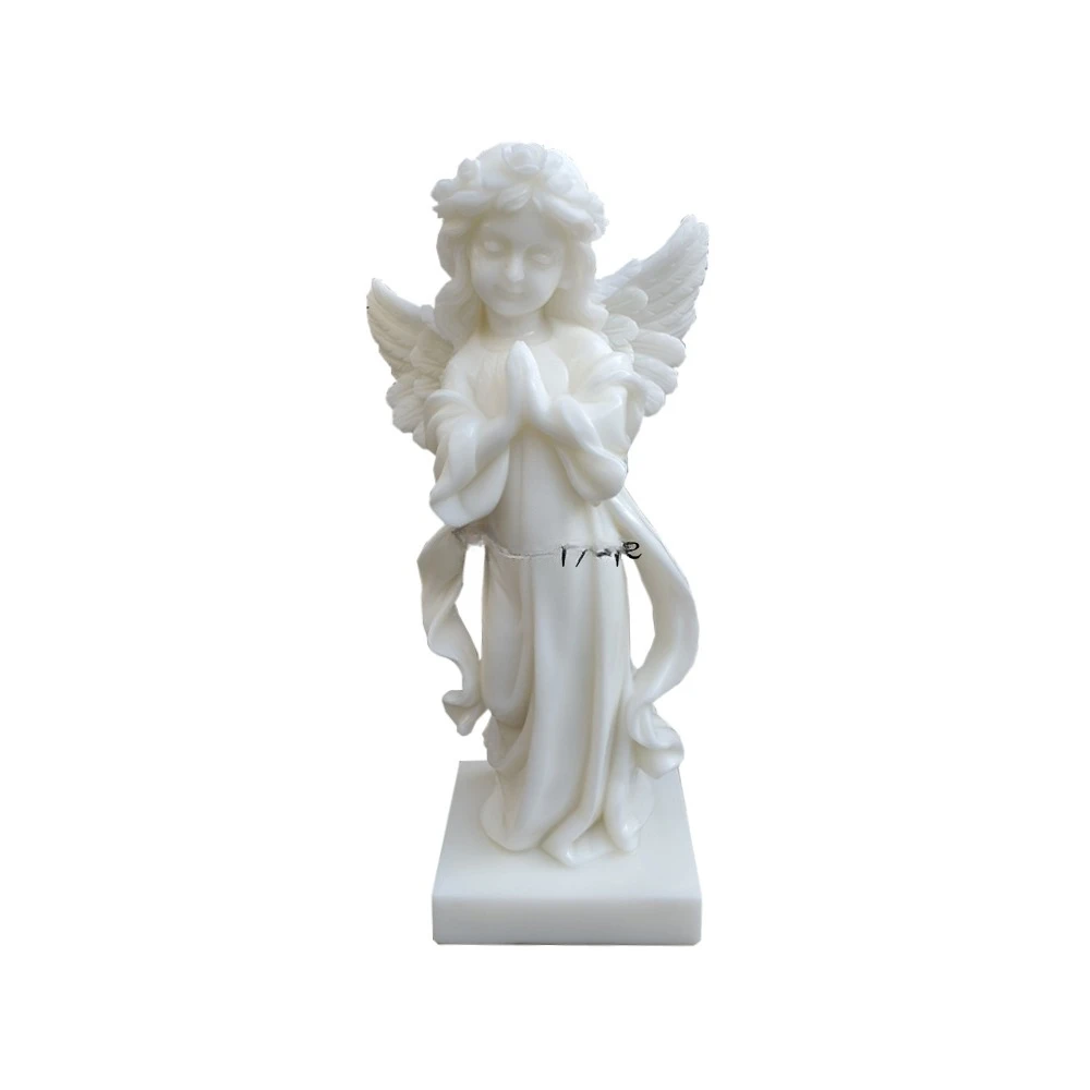 

White Marble Angel Sculpture Natural Stone Indoor and Outdoor Decoration Ornaments