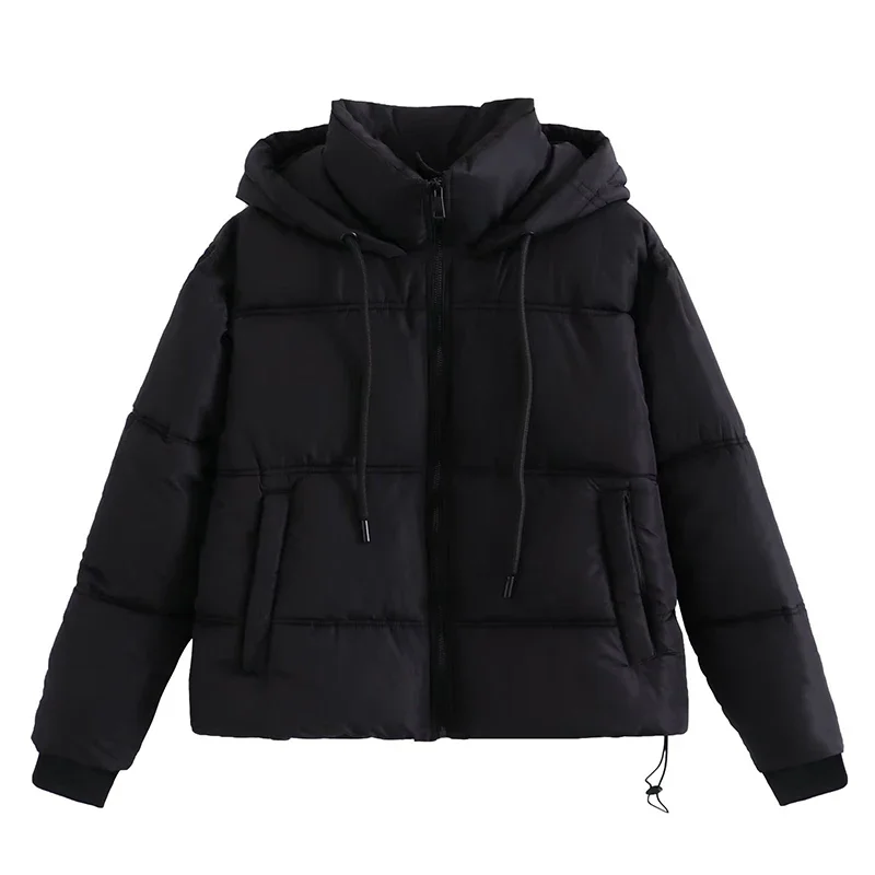 Women Winter Coat Vintage Loose Hooded Cotton Padded Jackets Fashion Warm Thick Parkas Female Outerwear Casual Women's Clothing