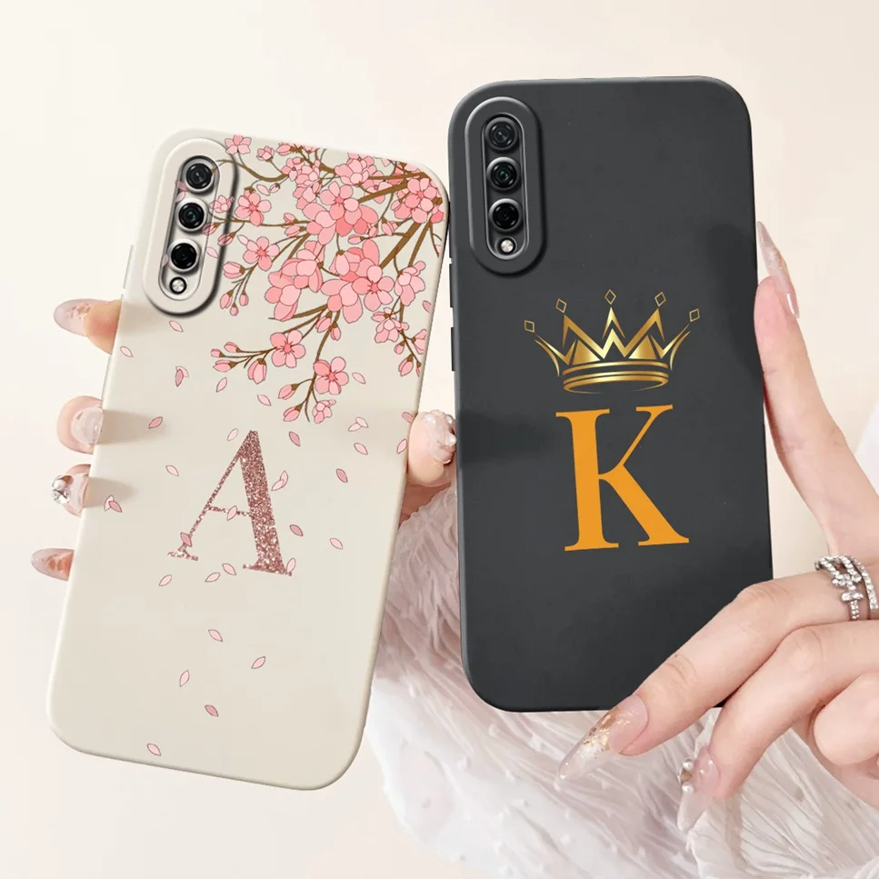 For Huawei Enjoy 10 ART-TL00 Case Fashion Letter Flower Luxury Crown Soft Silicon Cover For Honor Play 3 6.39