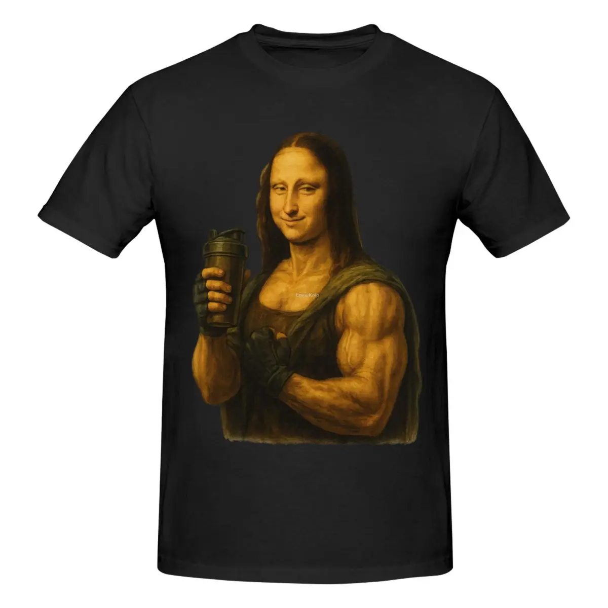 Funny Mona Lisa Fitness Trendy T Shirts Graphic Y2K Idea Customized Men Women T Shirts Clothing