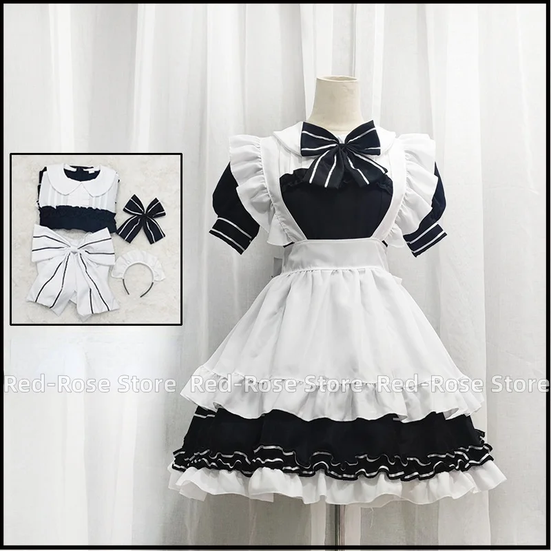 Giapponese Kawaii Lolita cameriera costumi Anime Cosplay Halloween Little Devil cameriera abiti camicetta contadino per ragazza carina Dropshipping