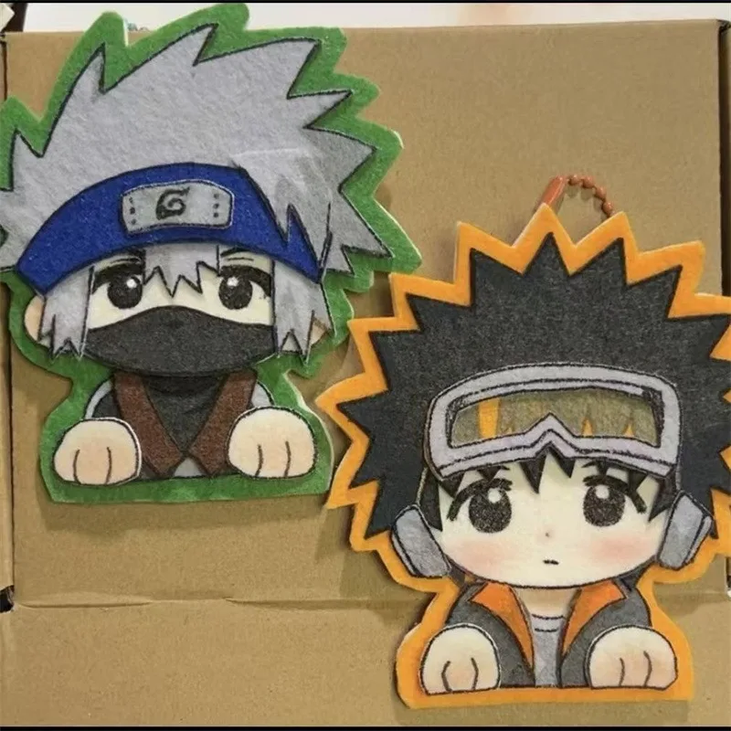 

New Naruto Felt Keychain Hatake Kakashi Anime Action Figure Pendant Luggage Backpack Charm Creative Gift for Friends