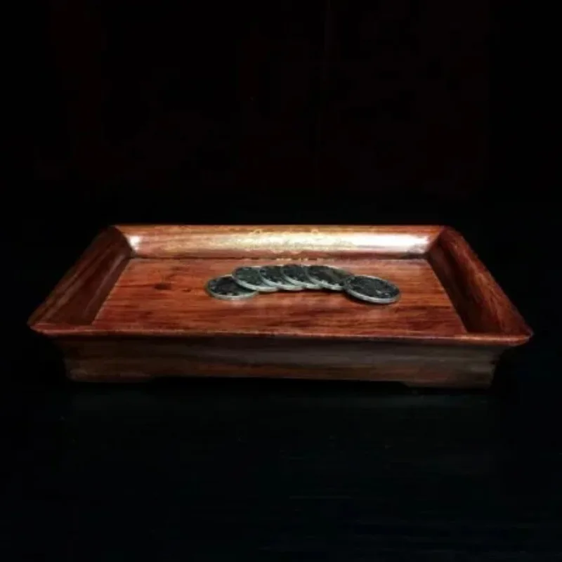 Bandeja de monedas multiplicadora clásica, profesional (EDICIÓN DE ROSEWOOD), trucos de Magia de escenario, ilusiones, producción de monedas, accesorios para trucos de Magia