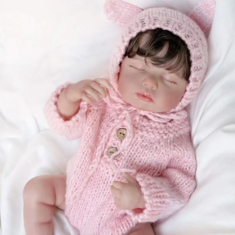 

48cm Sleeping Baby Doll Loulou Soft Touch Full Vinyl Body Girl Doll Gifts Can Be Bath