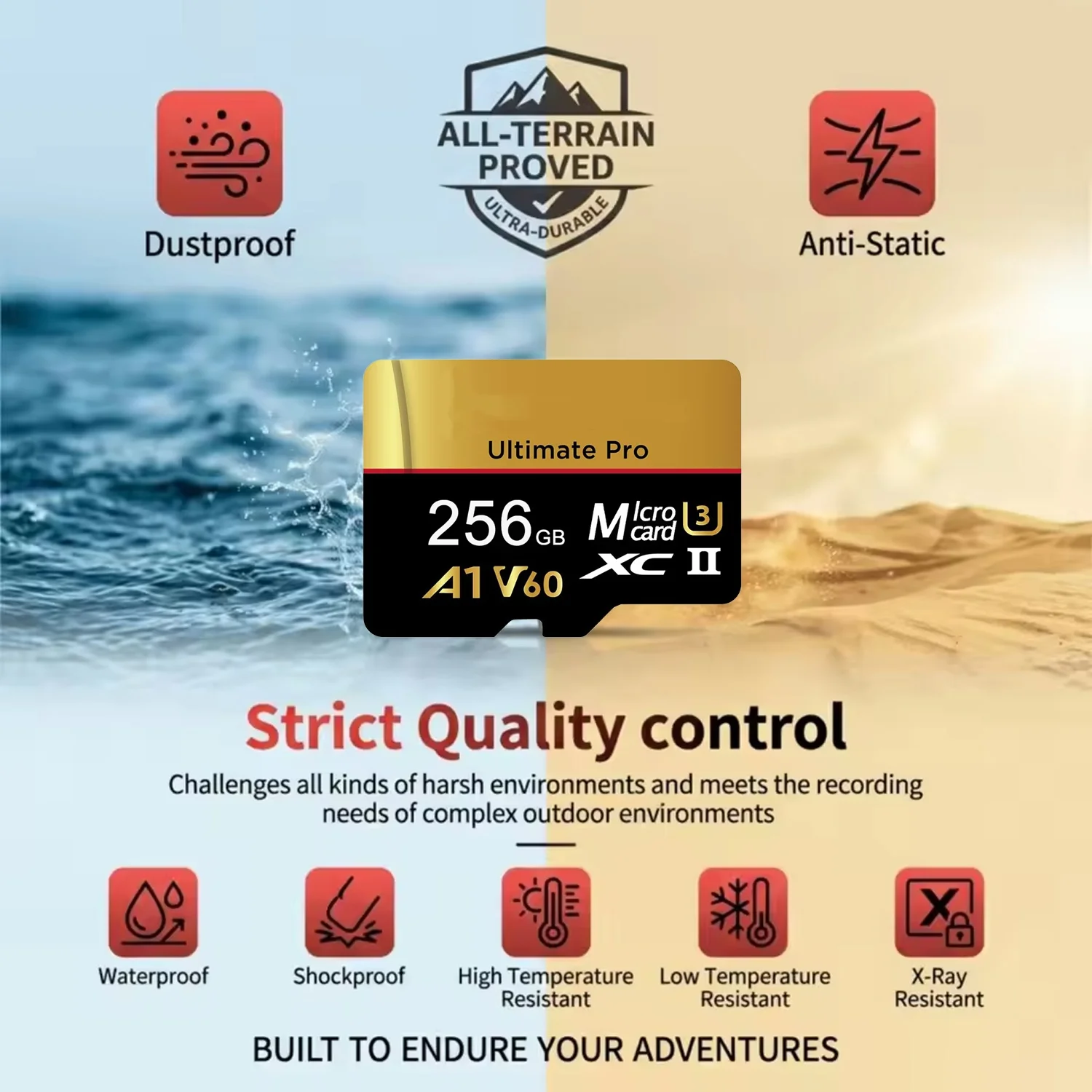 NOWA Oryginalna Karta Micro SD 2TB UHS-I I A1 V60 Karta Pamięci do Nintendo Switch Kart Pamięci Flash do Insta360 DJI Drone — zdjęcie produktu 3