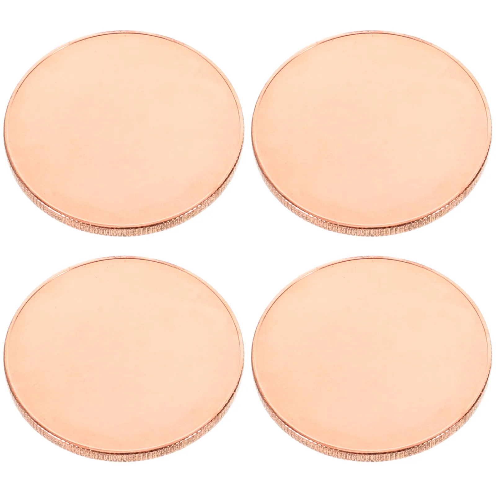 

Набор из 4 заготовок для гравировки: металлические монеты с резьбовым краем, 44 мм, для самостоятельного изготовления, памятные сувениры, заготовки для лазерной гравировки