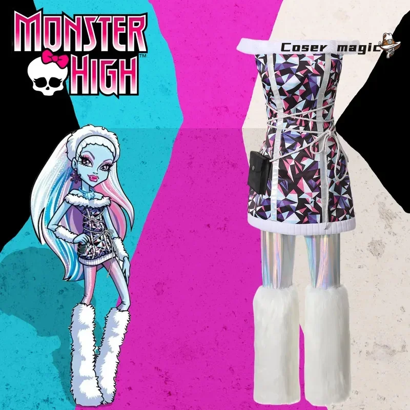 زي تنكري Monster Abbey Bominable زي موحد لحفلات الهالوين وحفلات الكرنفال وعيد الميلاد ملابس الأدوار