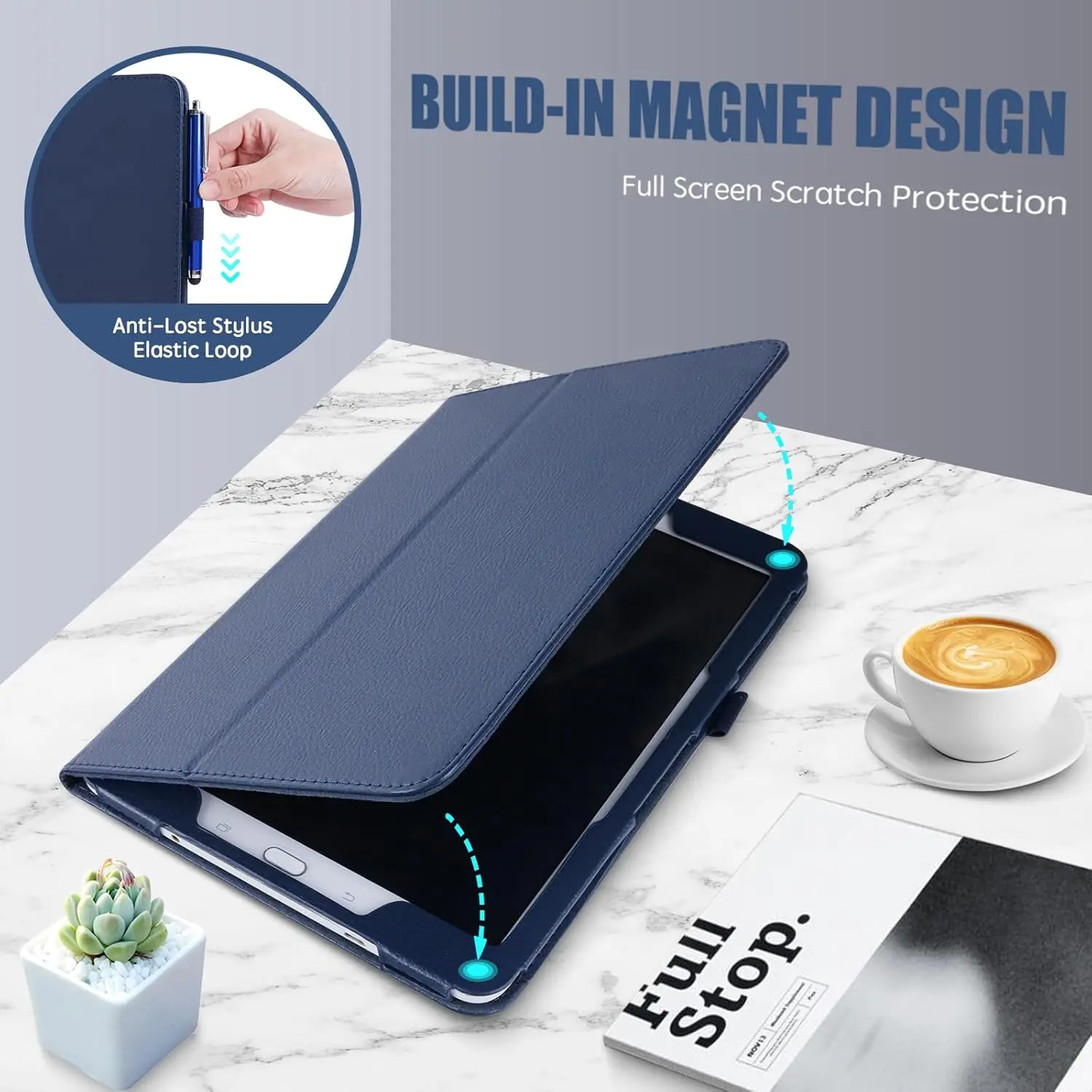 For Funda Samsung Galaxy Tab S4 10.5" Tablet Case SM-T830 SM-T835 Folio PU Leather  Stand Cover view 3