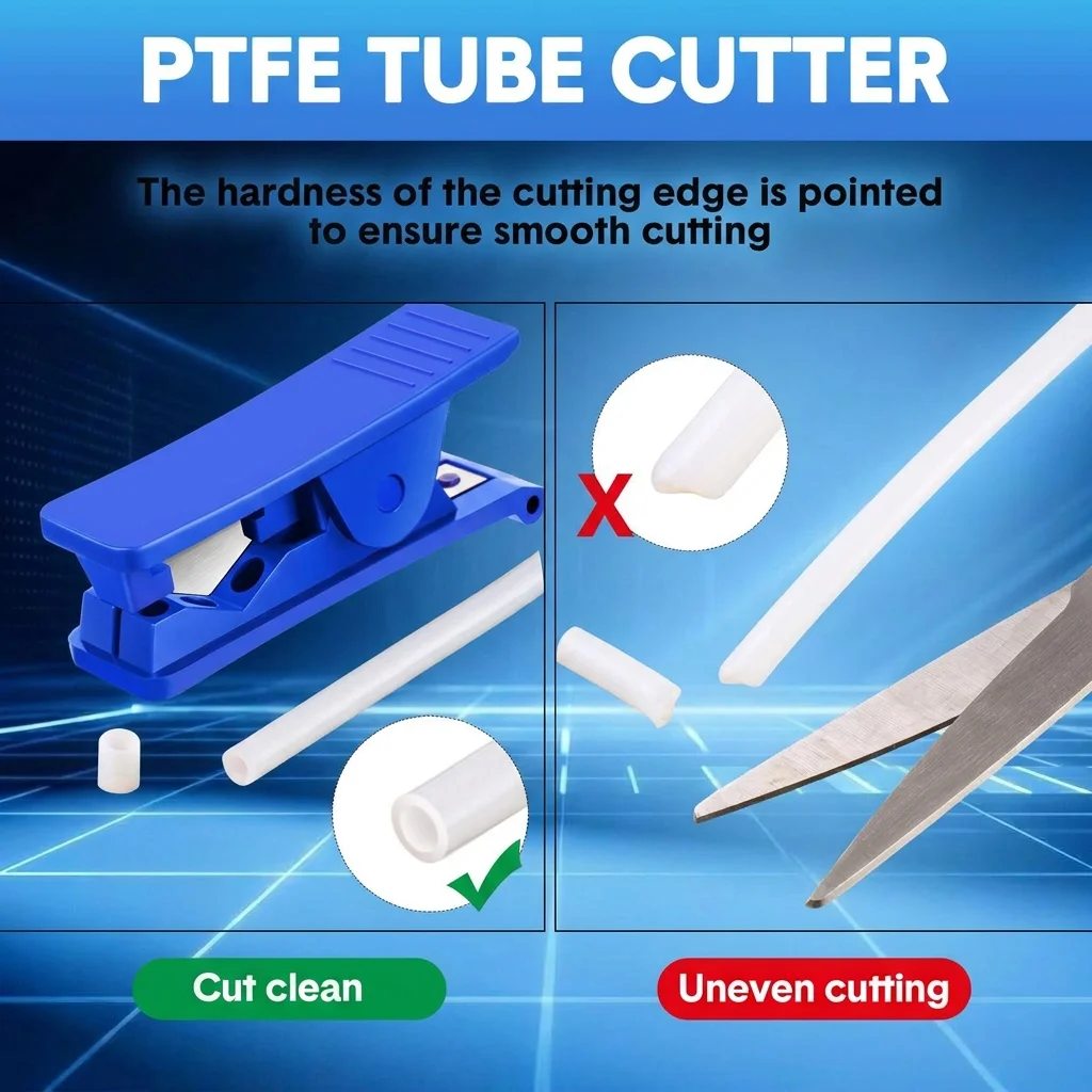 PTFE Plastic Tubing Cutter Hose Tube Cutter Pipe Accurate Tube Cutting Tool for Nylon PVC PU Tubing Hose Cut Up 3D Printer Parts