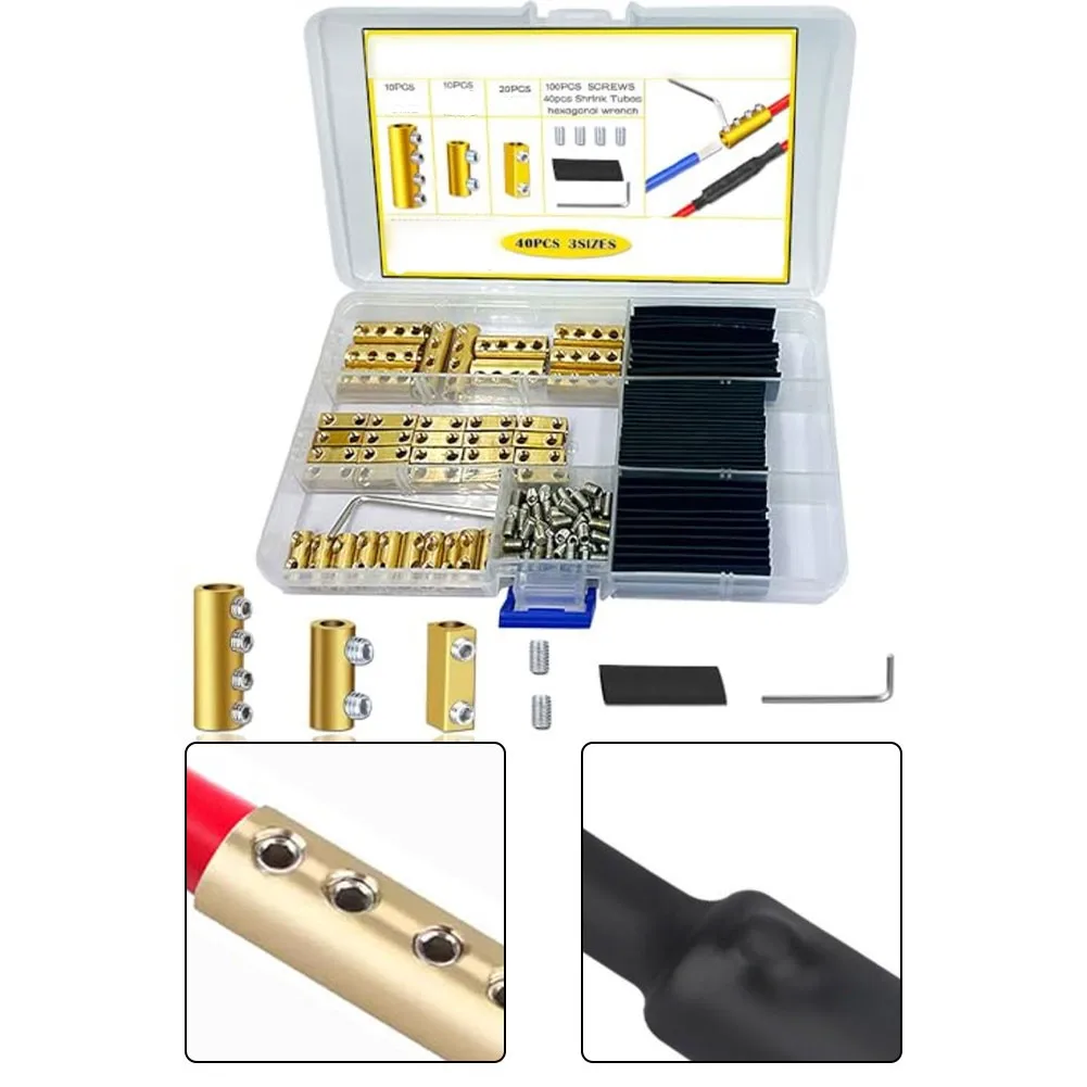 For Electrical Safety Connector Nut Kits Home Electrical Kit Current-carrying Capabilities Heat-shrinkable Tubes