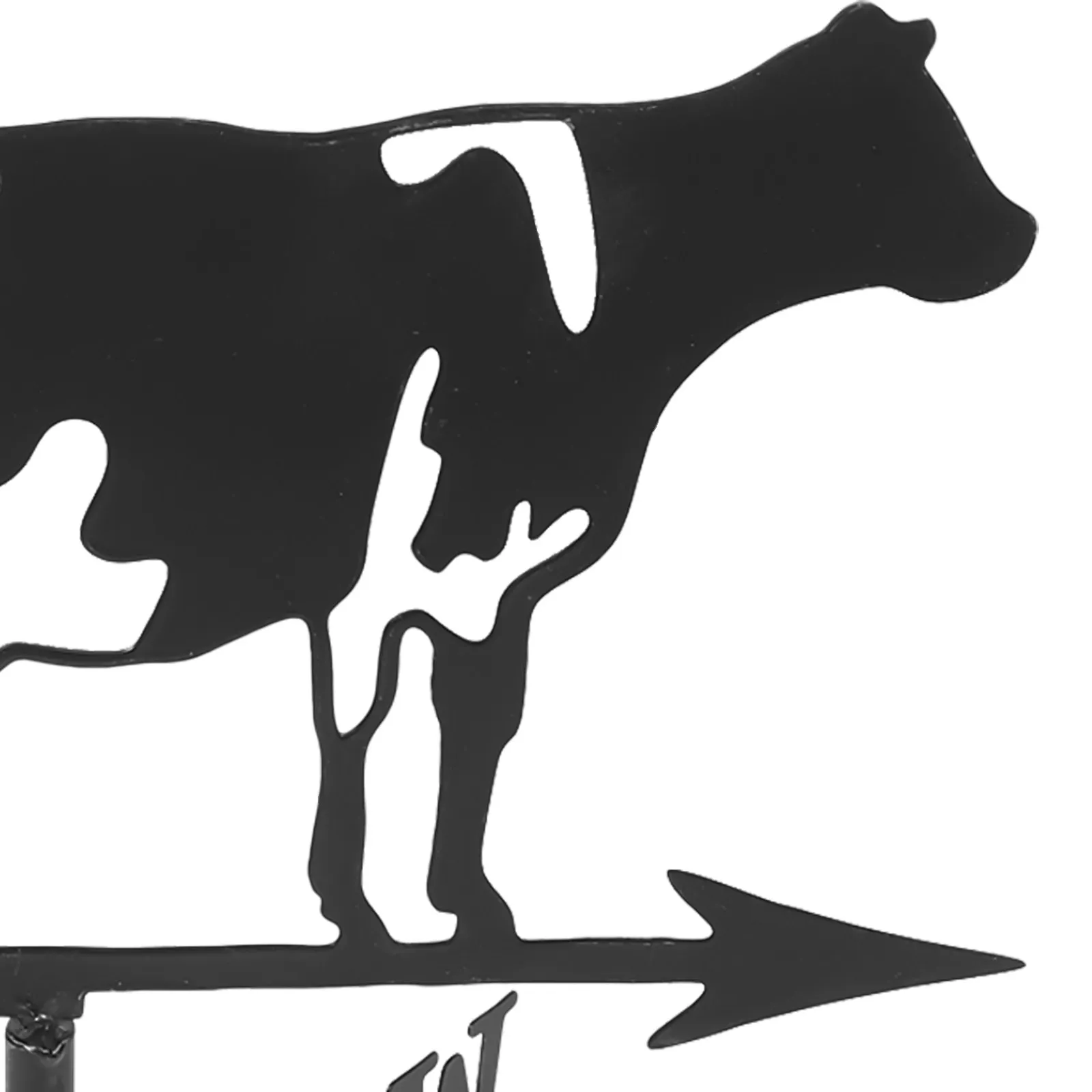 

1Set 3D Cow Weathervane Iron Weather Vane Roof Garden Yard Decor Wind Direction Indicator Metal Vane Ornament Weathervane