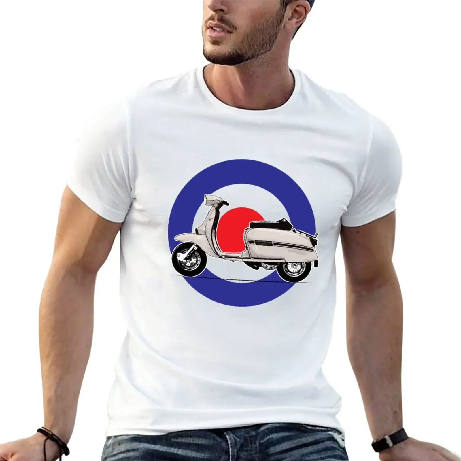 Classic White Italian mods lambretta scooter T-Shirt tees vintage hippie clothes mens workout shirts