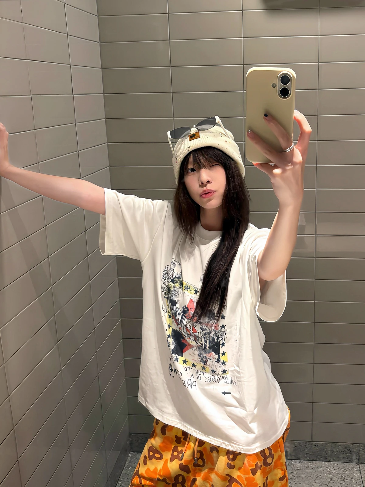 Sakura Retro Printed Cotton Short Sleeve T-Shirt Women Loose Fit Vintage Style round Neck Casual Summer Top