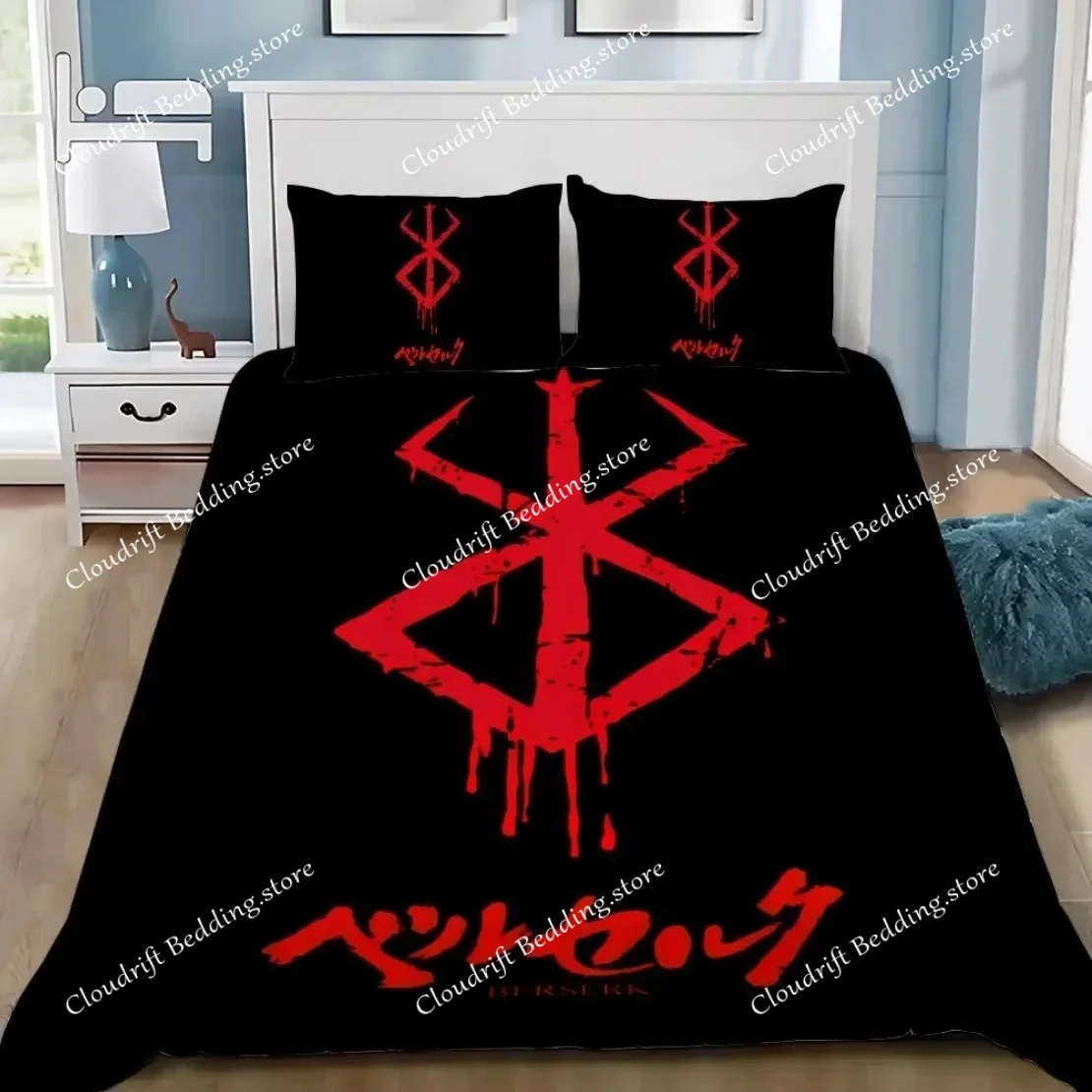 

Anime Berserk Bedding Set Berserk Duvet Cover Pillowcase Adult Boy Girl Bedroom Decoration Single Double Large Size