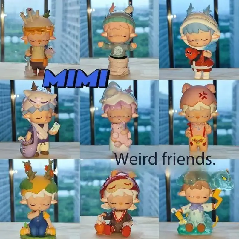 

MIMI Strange Friends Series Trendy Play Blind Box Toys Cute Handheld Desktop Ornaments Mysterious Box Random Surprise Gifts