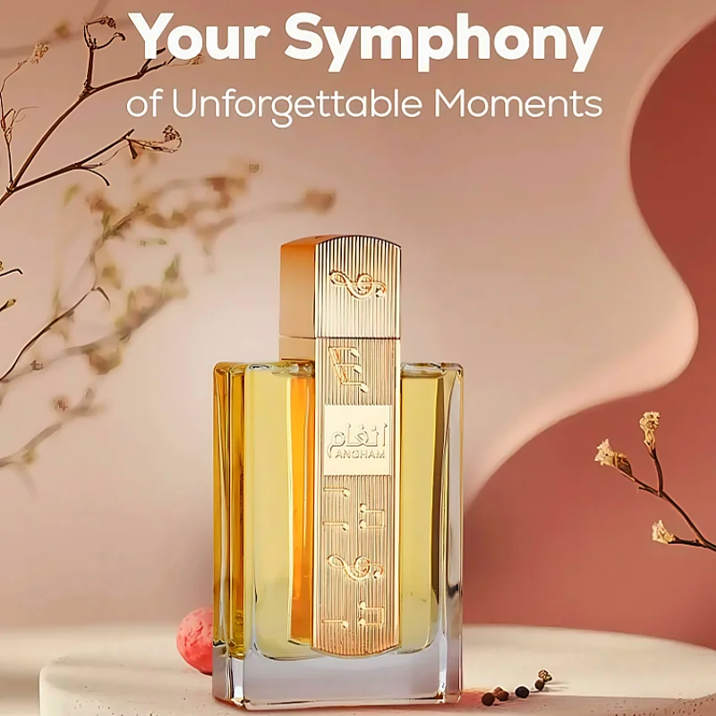 

100ml Arab Perfumes High Quality Lattafa Angham Charming Lasting Fragrance Perfume for Men and Women Pheromones Eau De Toilette