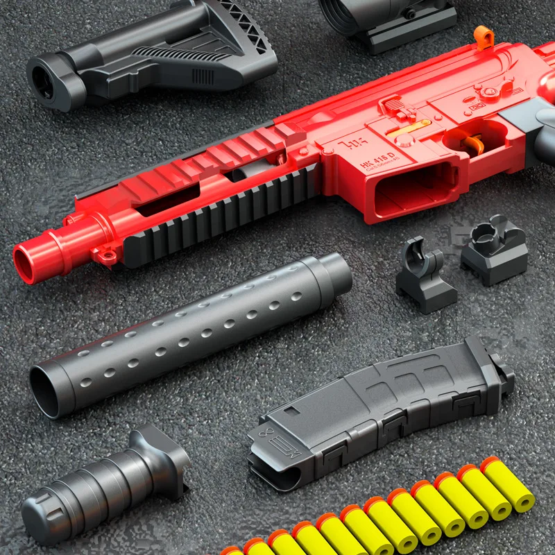 M416 Manual Lower Supply Bolt Soft Bullet Toy Gun Children'S Assault Rifle Single-Shot Submachine Gun 2025 Christmas Gift