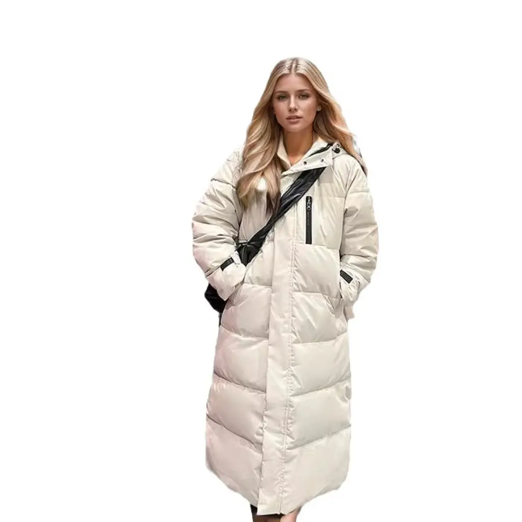 

Women's Winter Thickened Cotton-padded Jacket Korean Style Overalls Long Over-the-Knee Outerwear