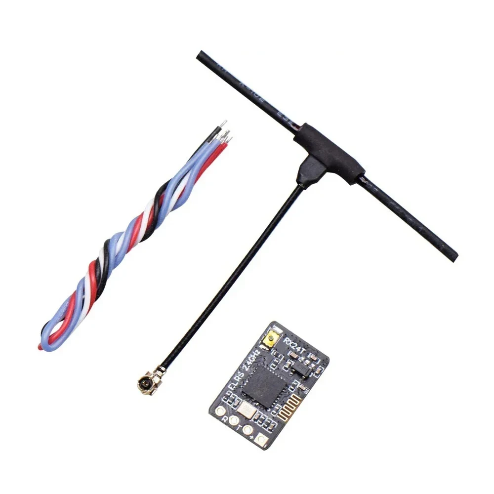 JHEMCU ExpressLRS RX24T 2.4G ELRS Radio Nano Long Range Receiver T-type Antenna 11X18mm for RC FPV Racing Freestyle Drone