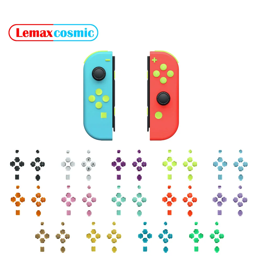 12 Pieces Joystick Controller Buttons Replacement Repair ABXY D-Pad Direction Keys For Nintendo Switch OLED Joy-Con Joycon NS