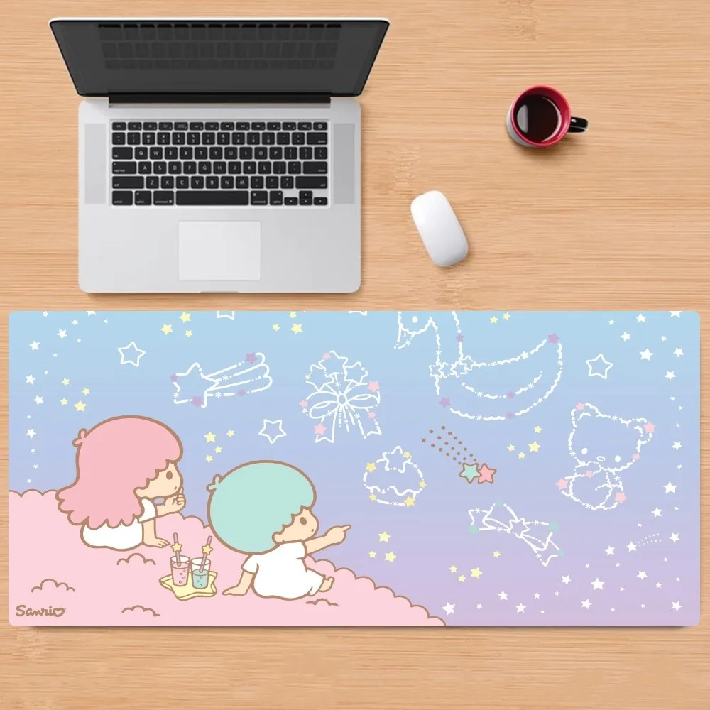 Sanrio Little Twin Star Mousepad Mousepad antiscivolo Lockedge Office Student Gaming addensato grande cuscino da scrittura