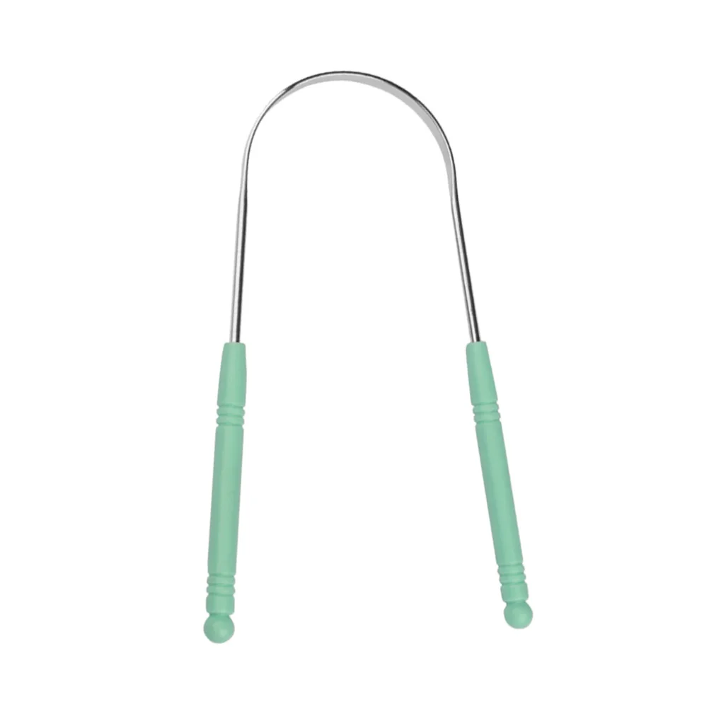 

Tongue Cleaner Food Grade Coated Tongue Scraper For Bad Breath Removal Oral Hygiene Ergonomic Handle Reusable Adult Oral