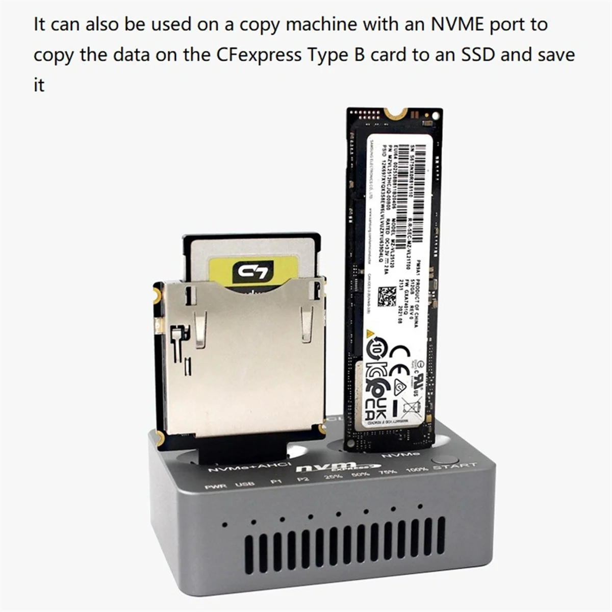 CFexpress tipo B a NGFF M2 Mkey Nvme Extension Adapter Card Support PCIe 3.0 4.0 X2