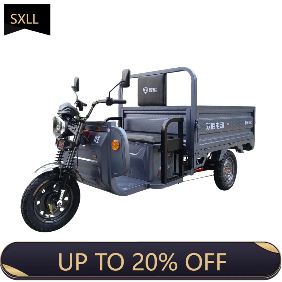 

SXLL Factory direct sales 2024 new cheap 3-wheel electric freight tricycle 1000 watts power supply adult open circuit body 60v v