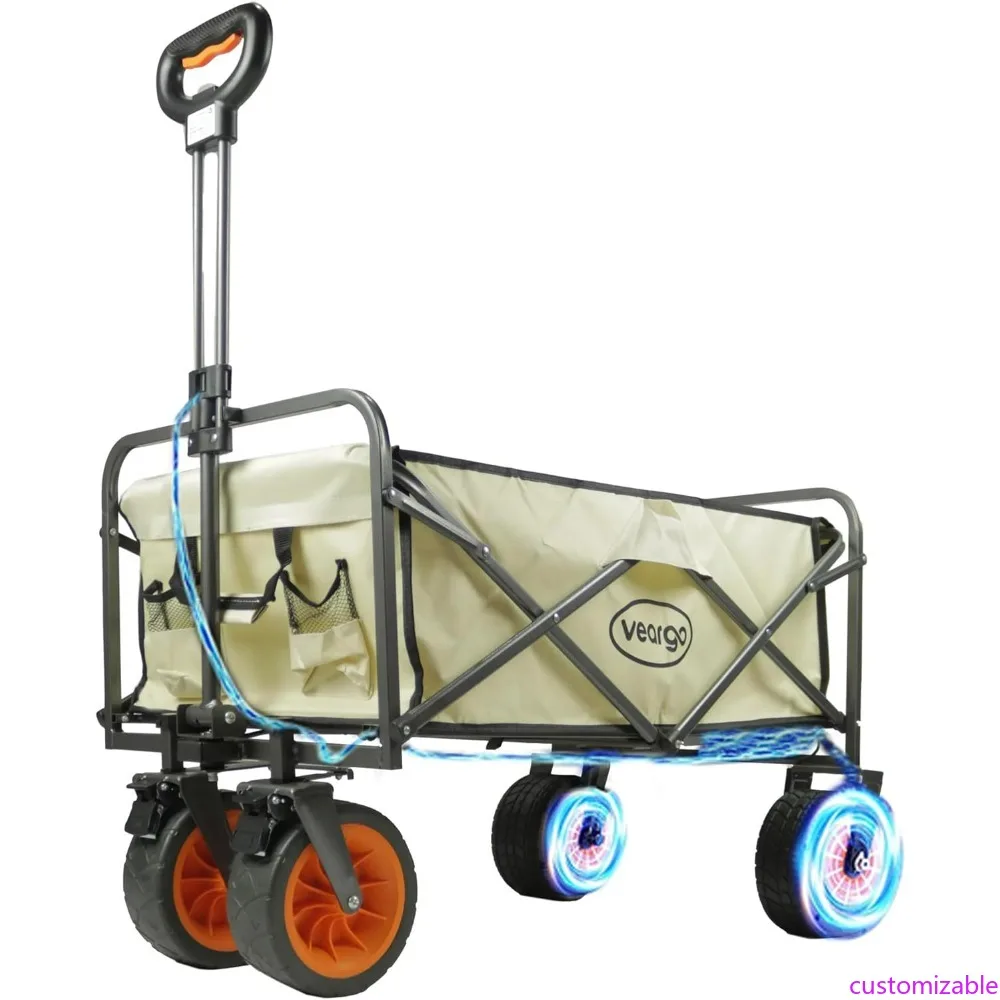 

Folding Electric Utility Wagon for Shopping, Sports, Camping, Gardening, and Fishing