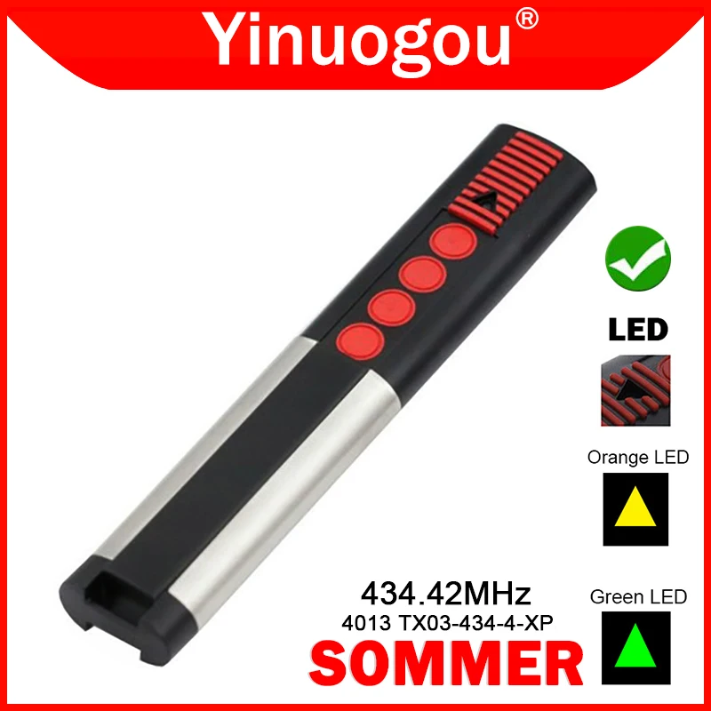 

SOMMER 434MHz Remote Control SOMMER 4013 TX03-434-4-XP / 4014 TX03-434-2 / 4022 TX02-434-2 Garage Door Opener Command 434.42MHz