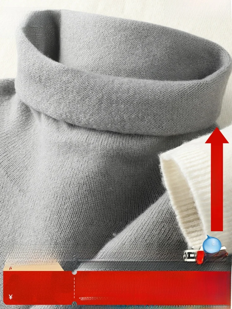 

Женский свитер Snow Flng 00 из шерсти с высоким воротником, мягкий, градиентный, повседневный, для ношения под одеждой, комфортный, теплый, осенне-зимний топ