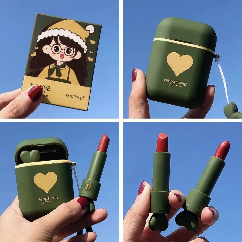 Mini Convenient Matte Portable Earphone Lipstick Earphone Limited Edition Revolutionary Double-barreled Versatile Double Tube