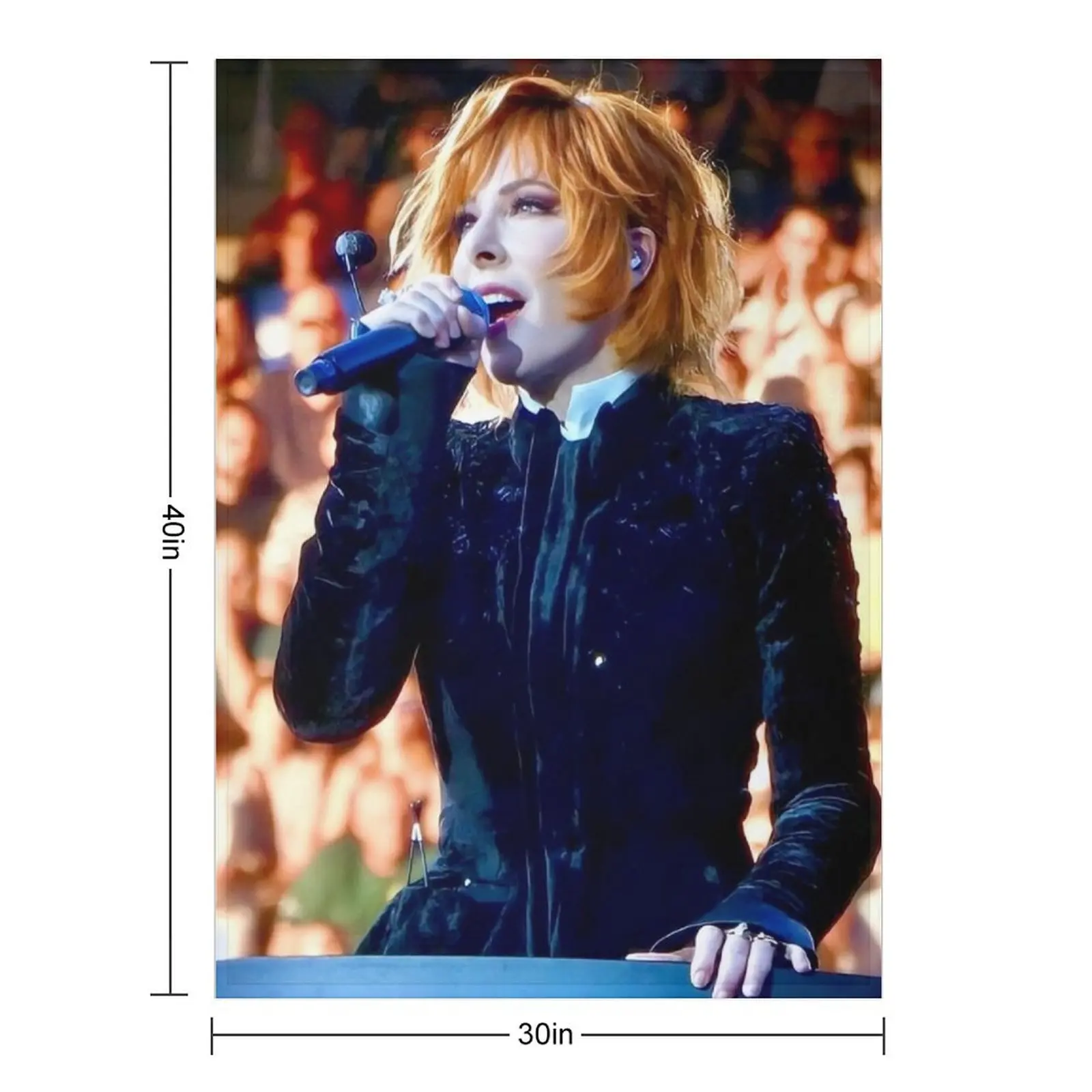 Myl?¨ne Farmer Nevermore concert 2024 Throw Blanket Single Large For Sofa Thin valentine gift ideas Blankets