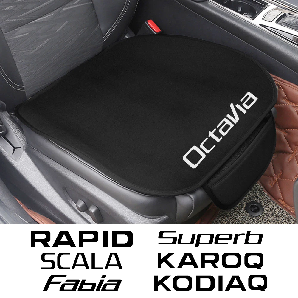 Car Seat Cover Nonslip Cushion Accessories For Skoda Octavia Fabia Rapid Superb Kodiaq Scala Karoq Citigo Kamiq Roomster Enyaq