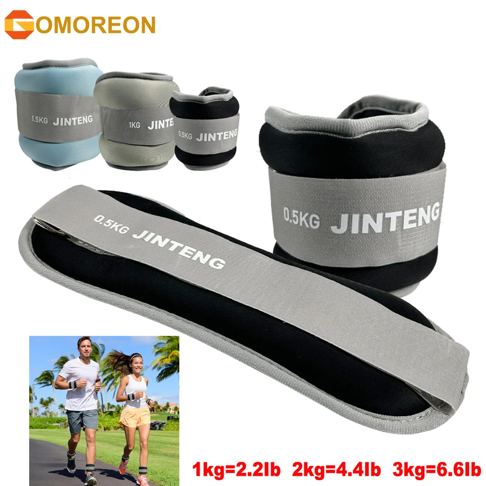 1 Paar verstellbare Handgelenk- und Fußgelenkgewichte, 1 kg/2,2 Pfund, 2 kg/4,4 Pfund, 3 kg/6,6 Pfund, Gewichte für Joggen, Gymnastik, Aerobic, Physiotherapie