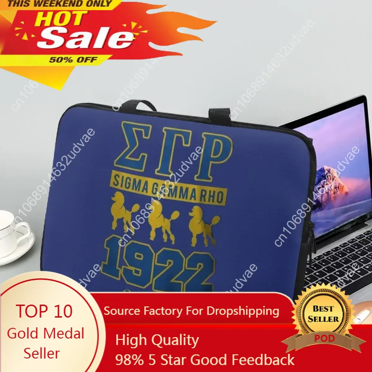 Sigma Gamma Rho Print Laptop Bag Sleeve Case Computer Protective Shoulder Carrying Case For 10 12 13 15 17Inch Handbags Female