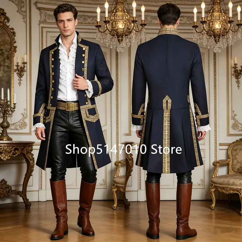 

18th Century Men's Regency Outfit Royal Military Uniform Medieval Jacket Costume Colonial Tuxedo Hamilton Coat George Washington