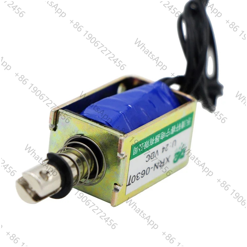 Push-pull type through frame DC electromagnet XRN-0630T DC 12V 24V 32W Stroke 10mm
