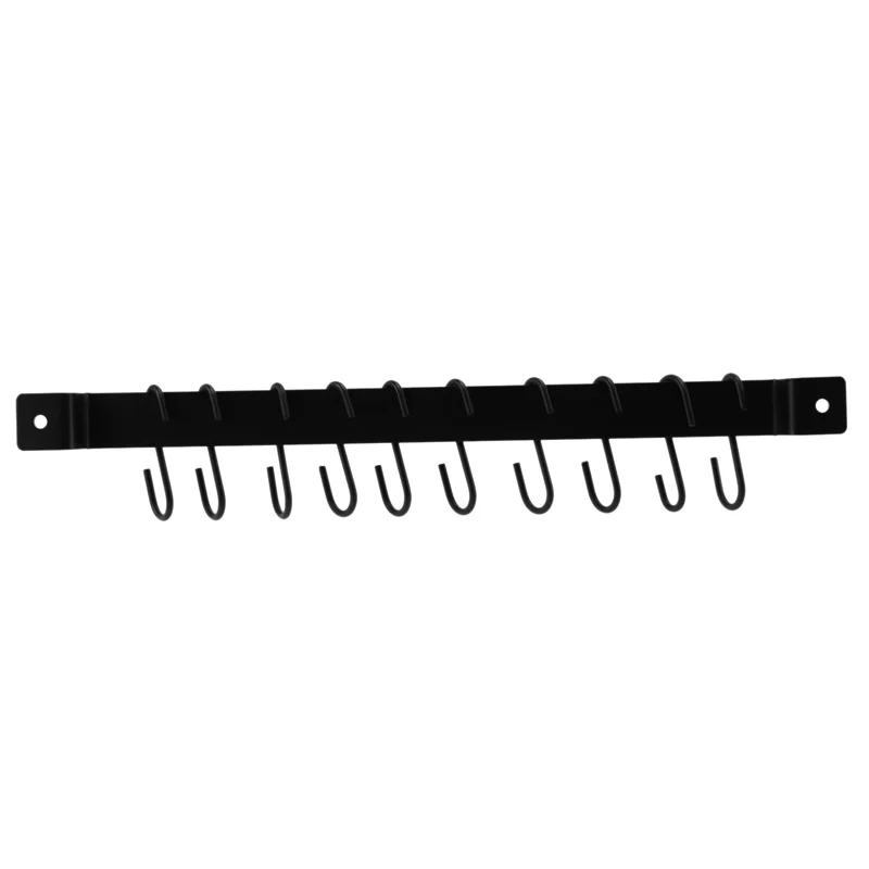 

ABWR-2Pcs Wall Mount Pot Rack,435Mm Industrial Hanging Rail Kitchen Utensils Hanger Organiser,Lid Holder,With 20X S Hooks