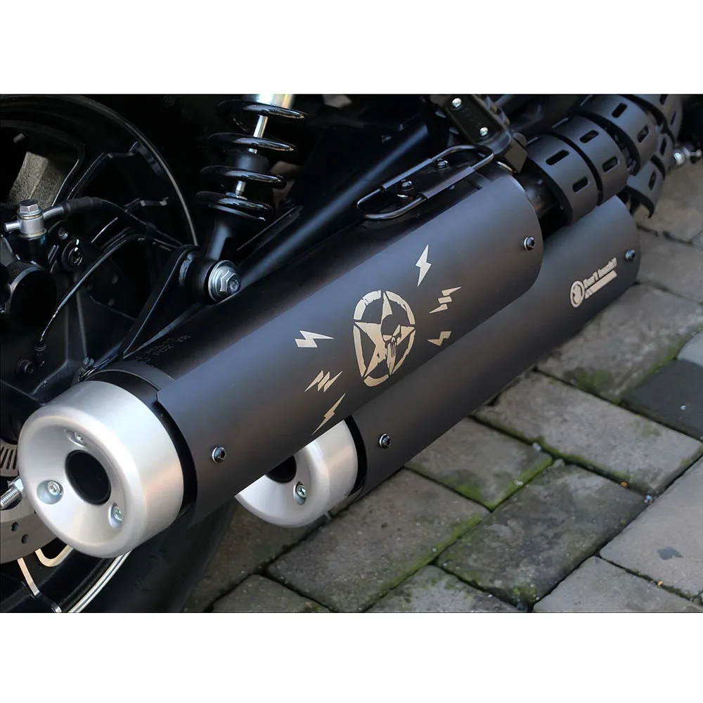 ل QJ MOTOR SRV 400 دراجة نارية تعديل غطاء العادم مكافحة السمط العزل الحراري الفولاذ المقاوم للصدأ غطاء حماية الزخرفية