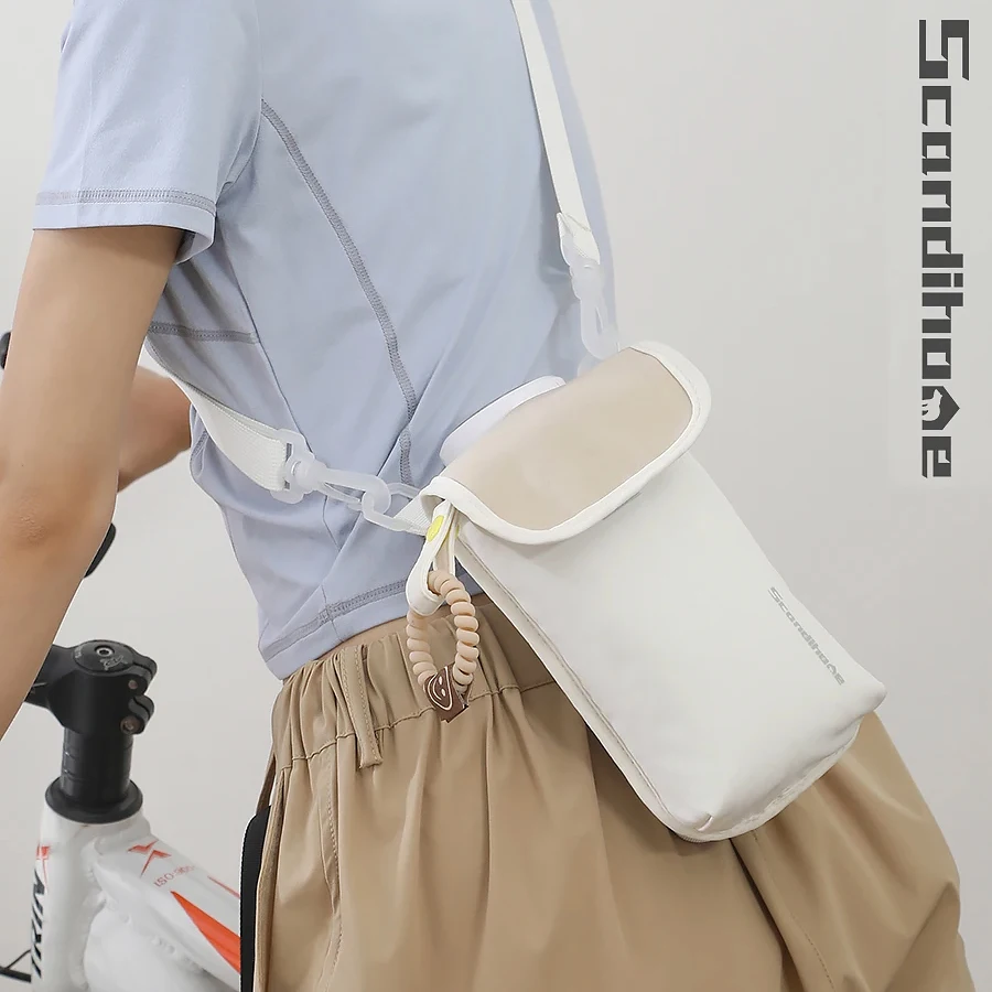 

Crossbody Phone Bag Lightweight Shoulder Pouch Water Bottle Holder Bag Portable Outdoor Travel Sling with Zipper Pocket